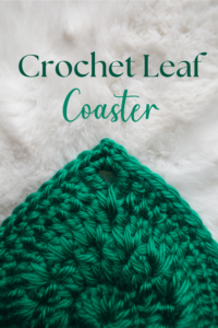 Crochet leaf coaster